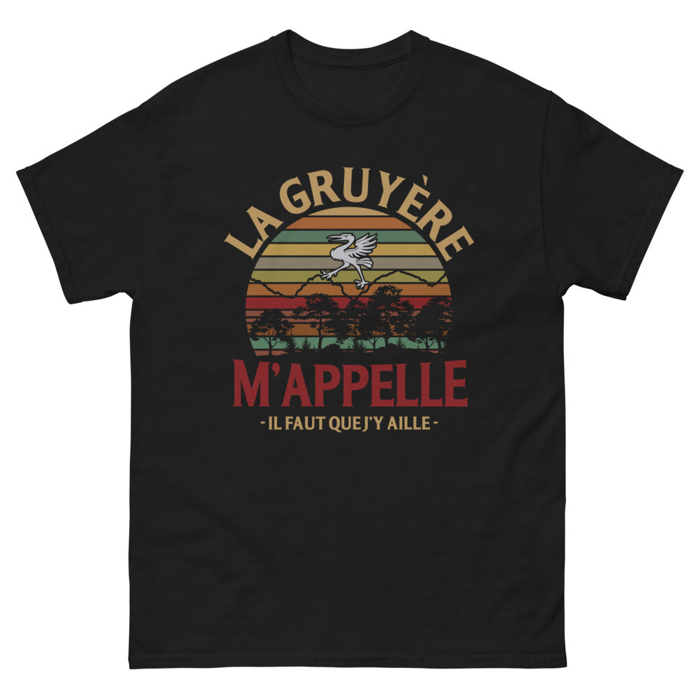 T-shirt Gruyère noir - La Gruyère m'appelle, il faut y aller
