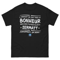 Thumbnail for T-shirt Zermatt noir - L'argent ne fait pas le bonheur