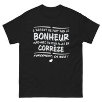 Thumbnail for T-shirt Corrèze noir - L'argent ne fait pas le bonheur