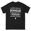 T-shirt Ardèche noir - L'argent ne fait pas le bonheur