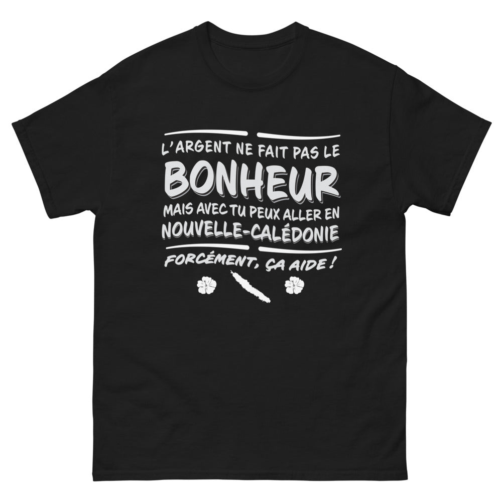 T-shirt Nouvelle-Calédonie noir - L'Argent Ne Fait Pas Le Bonheur