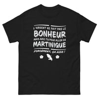 Thumbnail for T-shirt Martinique noir - L'argent ne fait pas le bonheur