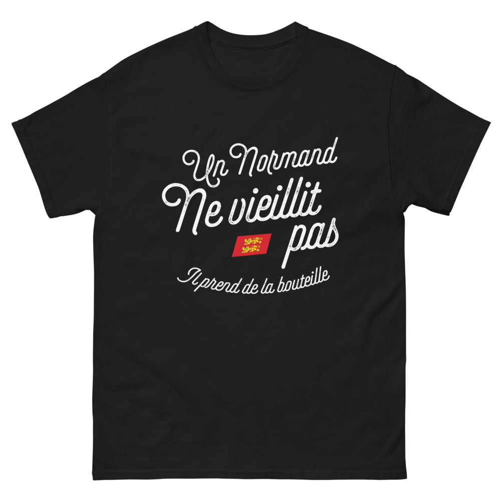 T-shirt Normand noir - Un Normand ne vieillit pas