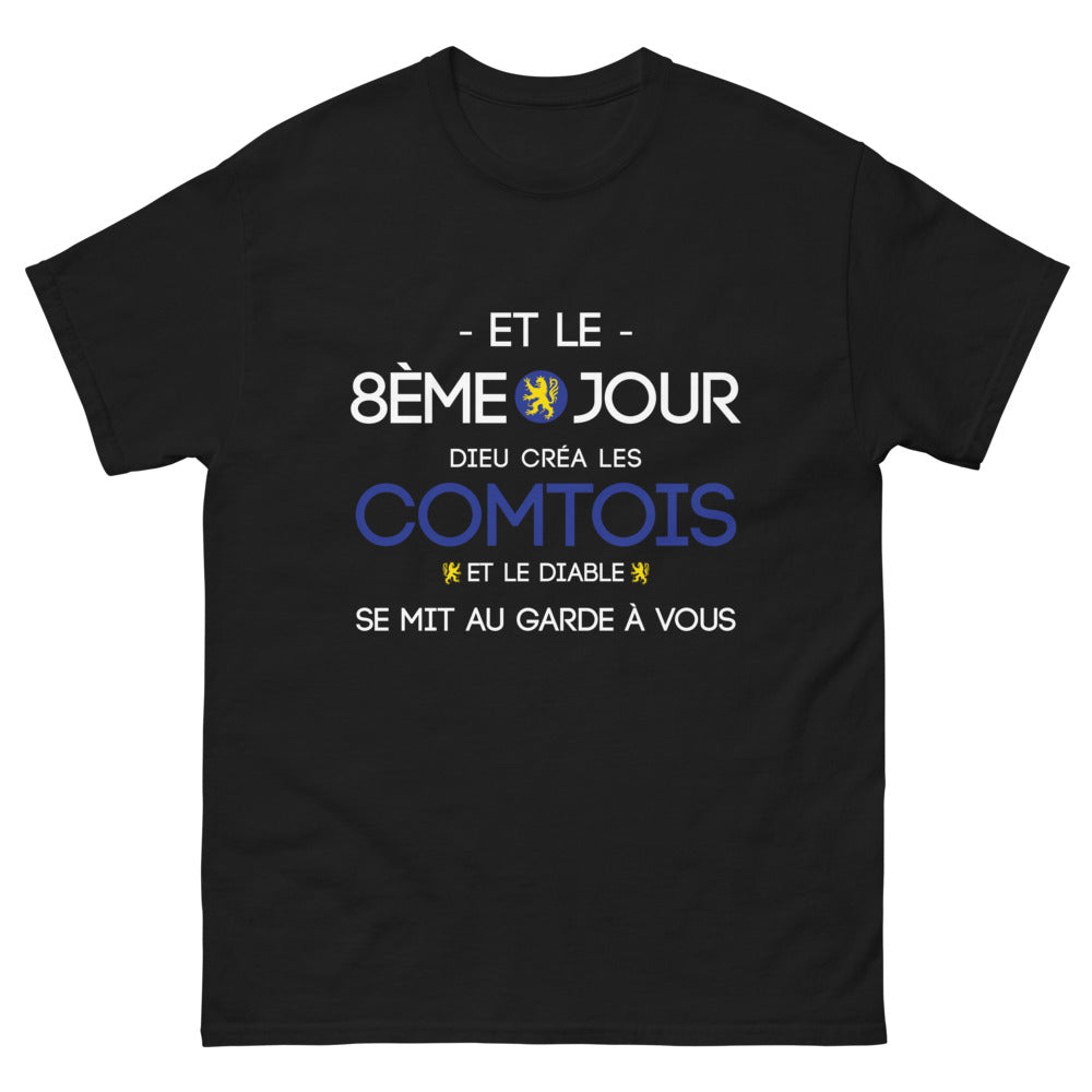 T-shirt Comtois noir - Et le 8ème jour, Dieu créa les Comtois