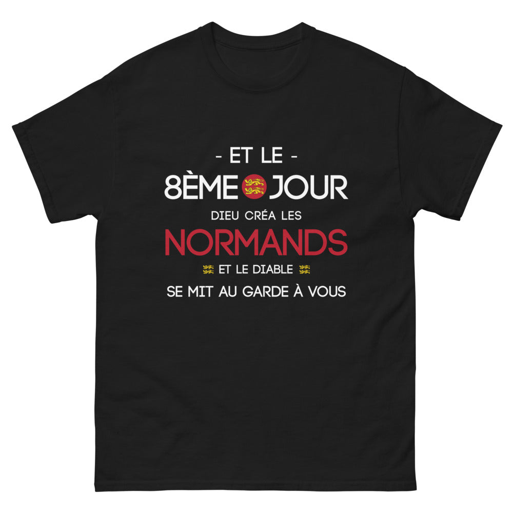 T-shirt Normandie noir - Et le 8ème jour, Dieu créa les Normands