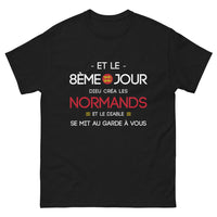 Thumbnail for T-shirt Normandie noir - Et le 8ème jour, Dieu créa les Normands