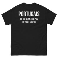 Thumbnail for T-shirt Portugal noir - Ce qui ne me tue pas devrait courir