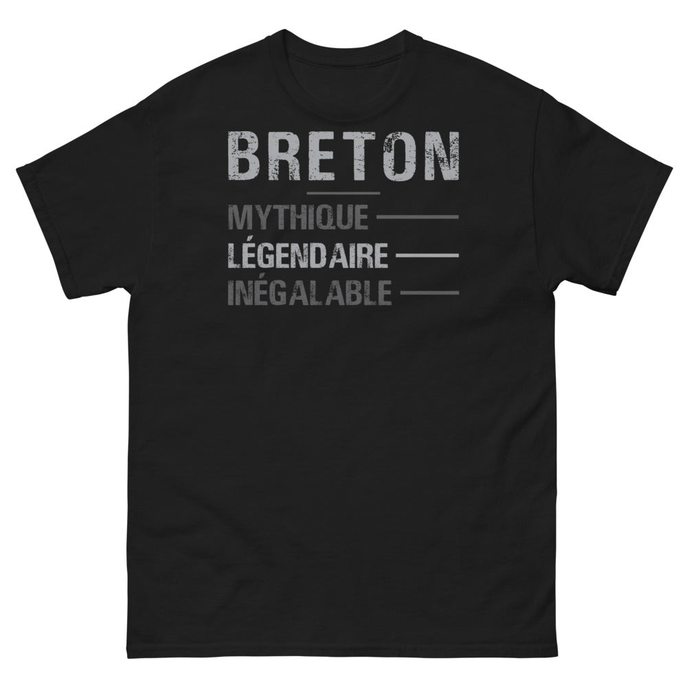 T-shirt Bretagne noir - hommage aux légendes bretonnes