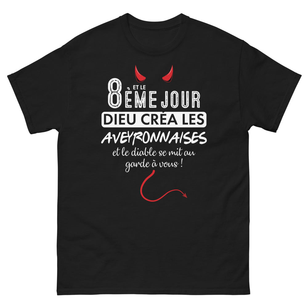 T-shirt Aveyron noir - Et le diable se mit au garde-à-vous
