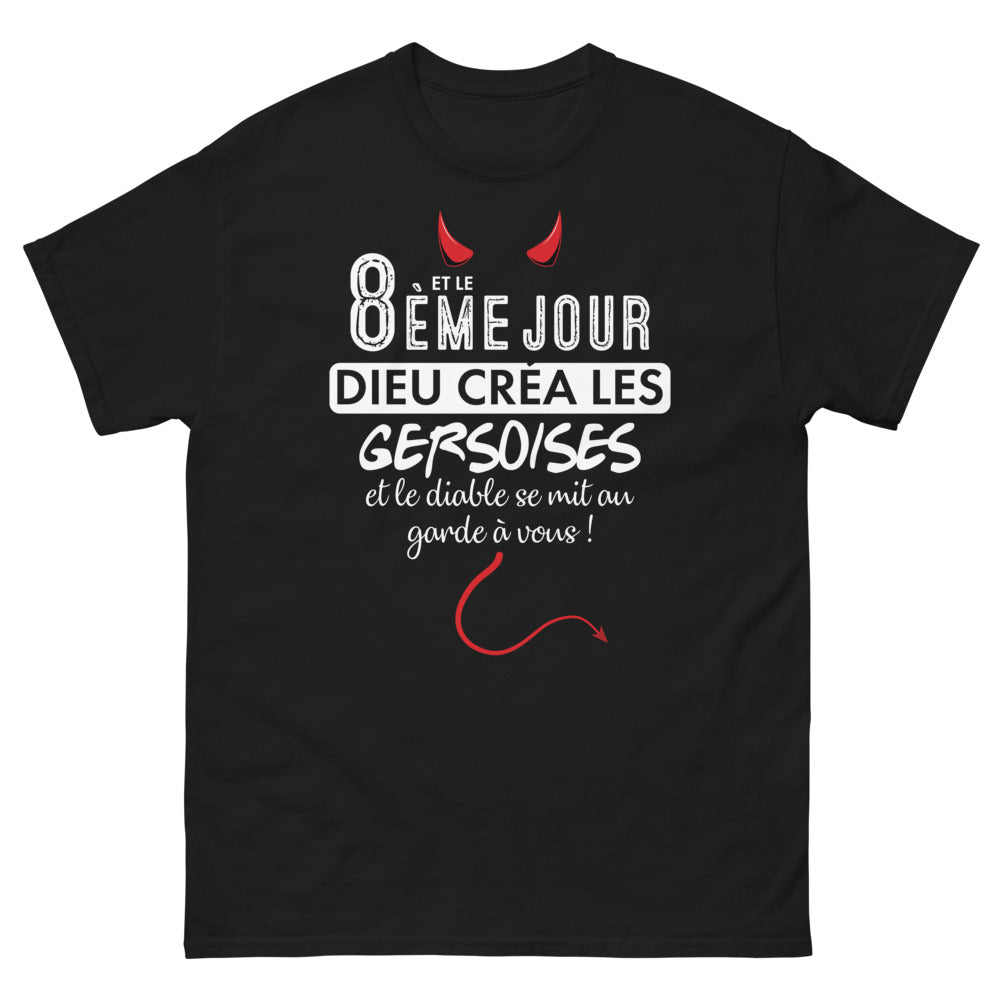 T-shirt Gersoise noir - Création divine et humour gascon