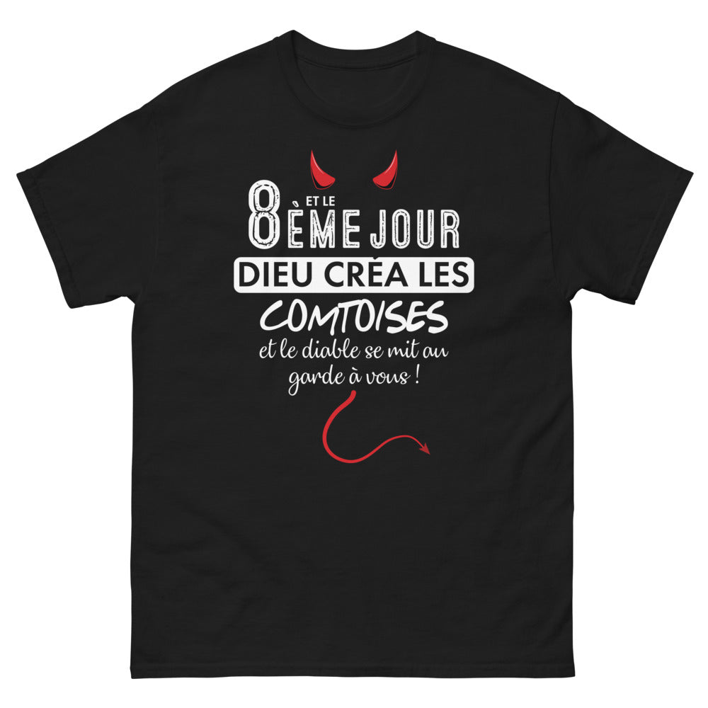 T-shirt Comtois noir - Le jour où Dieu créa les Comtoises