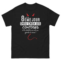 Thumbnail for T-shirt Comtois noir - Le jour où Dieu créa les Comtoises