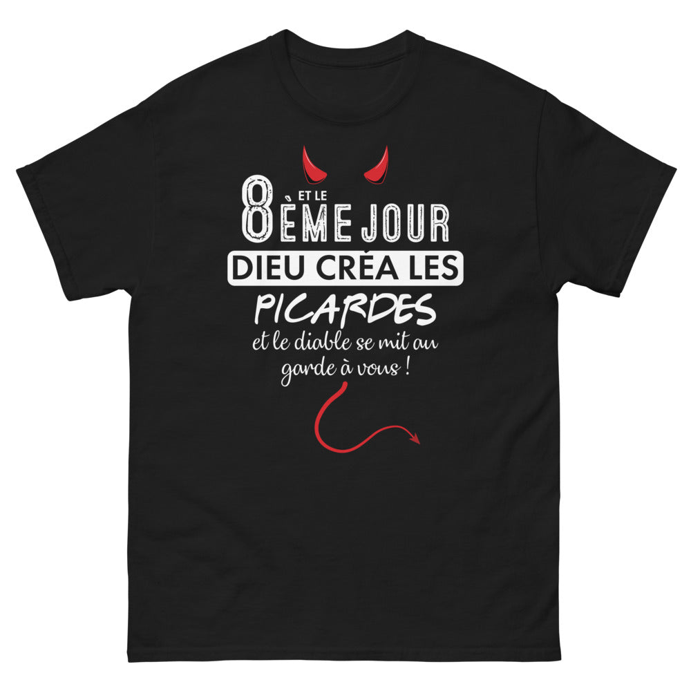 T-shirt Picard noir - 8ème jour, Dieu créa les Picardes