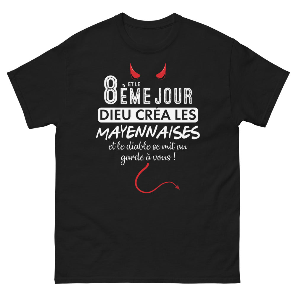 T-shirt Mayenne noir - Dieu créa les Mayennaises