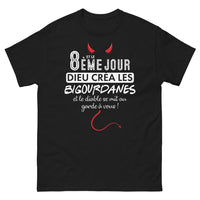 Thumbnail for T-shirt Bigourdan noir - Dieu créa les Bigourdanes