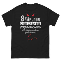 Thumbnail for T-shirt Bourgogne noir - Dieu a créé les Bourguignonnes