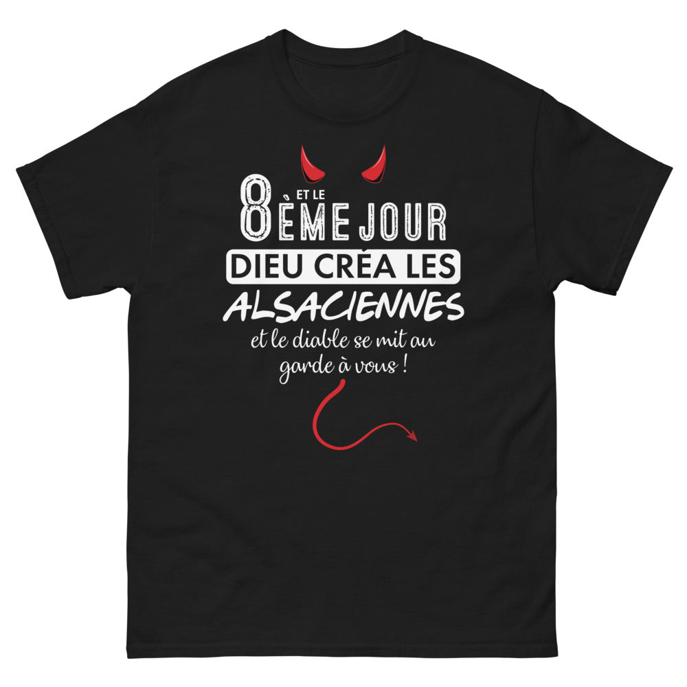T-shirt Alsace noir - Le Diable se Met au Garde-à-vous