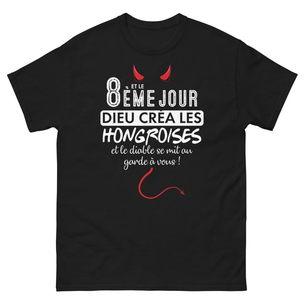 T-shirt Hongroises noir - Sur le 8ème jour, Dieu créa