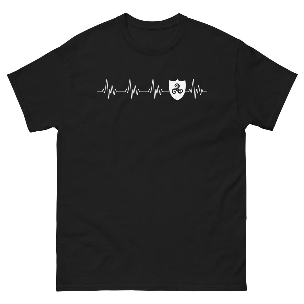 T-shirt Bretagne noir - Cœur Triskel inspiré des légendes