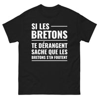 Thumbnail for T-shirt Bretagne noir - Si les Bretons te dérangent, sache qu'ils s'en fichent