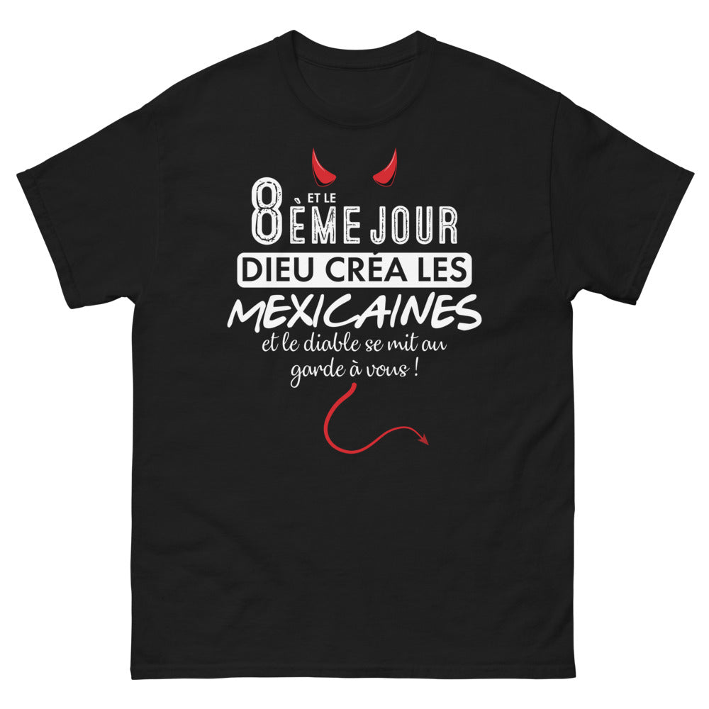 T-shirt Mexicaine noir - Création Divine humoristique