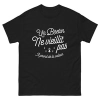 Thumbnail for T-shirt Bretagne noir - Un Breton ne vieillit pas, il prend de la valeur