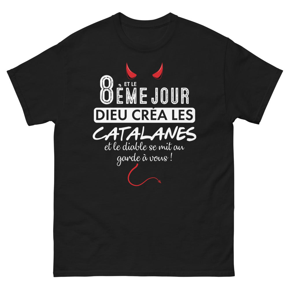T-shirt Catalogne noir - 8ème jour création divine