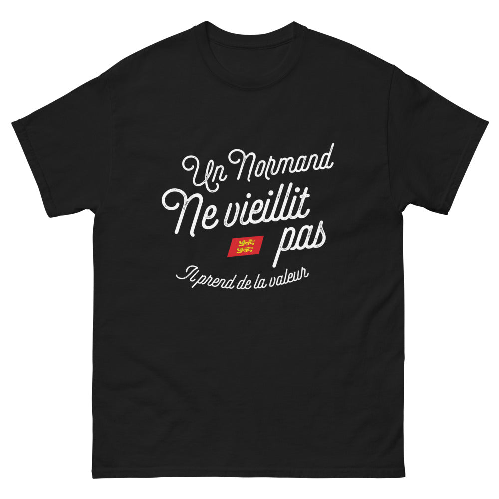T-shirt Normand noir - Un Normand prend de la valeur