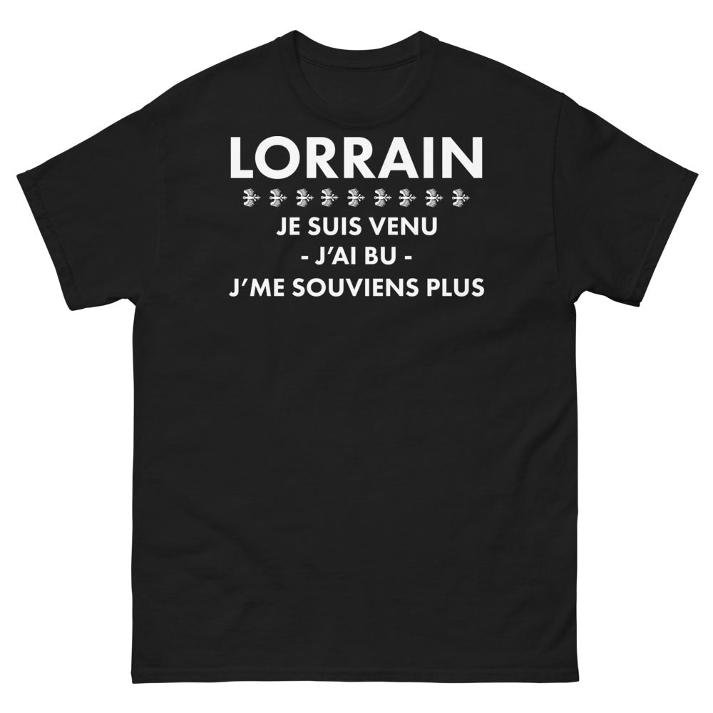 T-shirt Lorraine noir - Je suis venu, j'ai bu