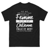 T-shirt Chili noir - Protégé par ma femme, humour et fierté