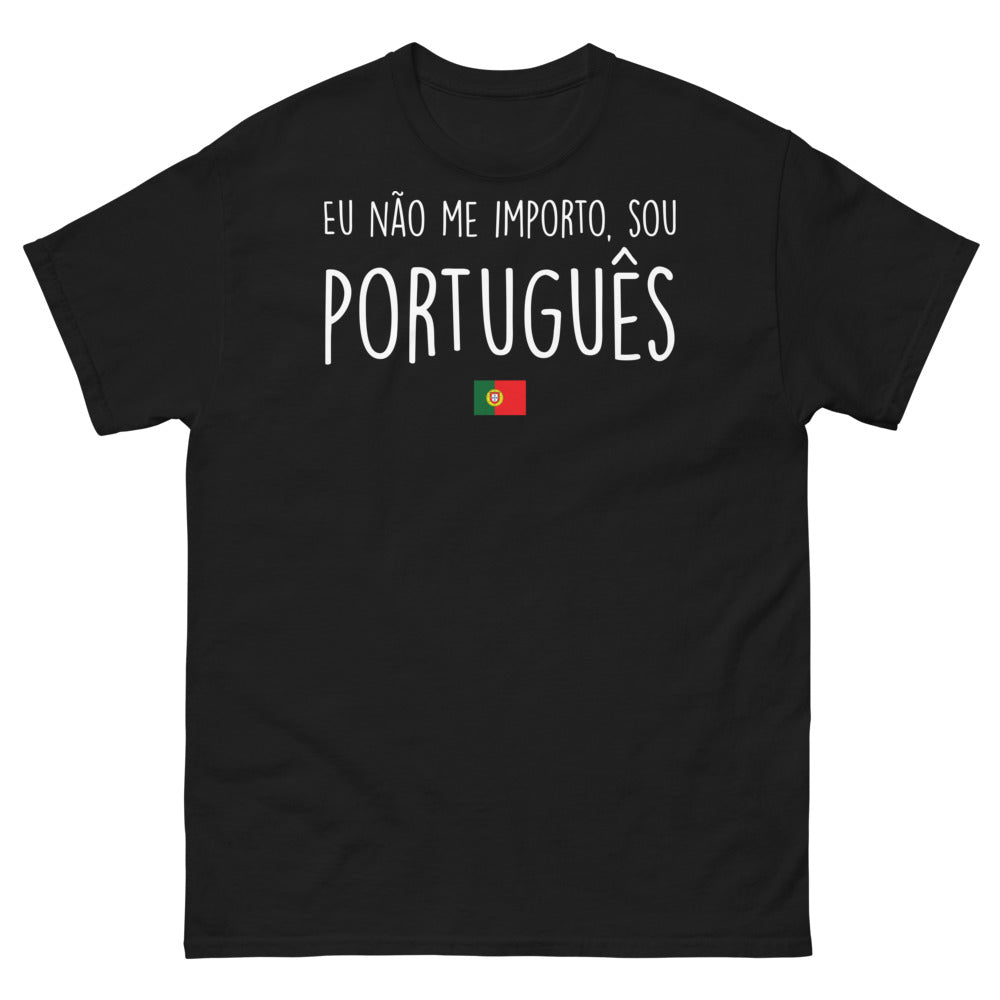 T-shirt Portugal noir - Eu não me importo, sou português
