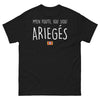 T-shirt Ariège noir - Moune Foutiousie avec humour local
