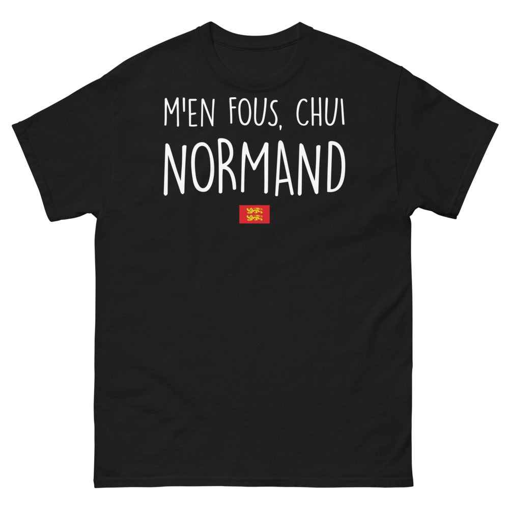 T-shirt Normandie noir - M'en fous, chui Normand