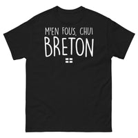 Thumbnail for T-shirt Bretagne noir - M'en fous chui Breton