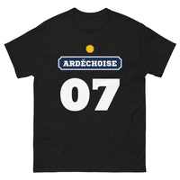 Thumbnail for T-shirt Ardèche noir - Ode à la vie locale avec humour