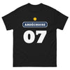 T-shirt Ardèche noir - Ode à la vie locale avec humour