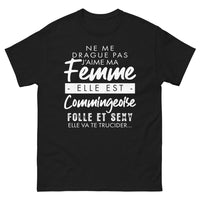 Thumbnail for T-shirt Commingeoise noir - Ne me drague pas, j'aime ma femme