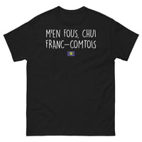 Thumbnail for T-shirt Franc-Comtois noir - M'en fous, chui Franc-Comtois