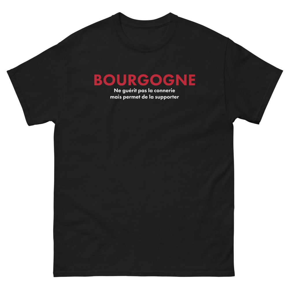 T-shirt Bourgogne noir - La Bourgogne ne guérit pas la connerie