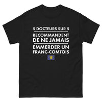 Thumbnail for T-shirt Franc-Comtois noir - 5 docteurs recommandent
