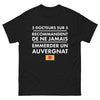 T-shirt Auvergne noir - Ne jamais embêter un Auvergnat