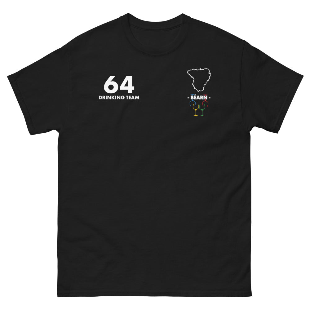 T-shirt Béarn noir - 64 Bearn Drinking Team