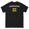 T-shirt Normandie noir - texte mystérieux sur la région