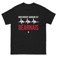 Thumbnail for T-shirt Béarnais noir - Mon groupe sanguin est béarnais