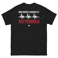 Thumbnail for T-shirt Aveyron noir - Mon groupe sanguin est Aveyronnais
