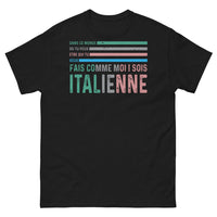 Thumbnail for T-shirt Italie noir - Dans ce monde, sois Italienne