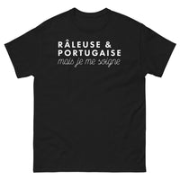 Thumbnail for T-shirt Portugal noir - Râleuse portugaise mais je me soigne