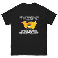 Thumbnail for T-shirt Vosgien noir - Un chameau peut marcher 10 heures sans boire