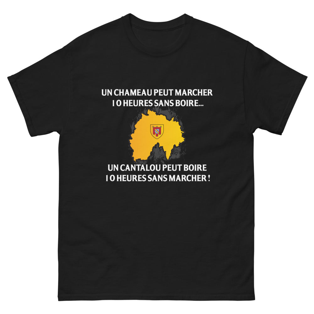 T-shirt Cantalou noir - Évoque humour et endurance