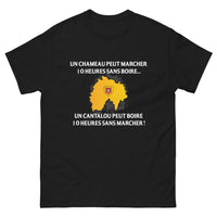 Thumbnail for T-shirt Cantalou noir - Évoque humour et endurance